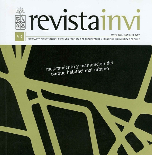 											Ver Vol. 20 Núm. 53 (2005): Mejoramiento y Mantención del Parque Habitacional Urbano
										