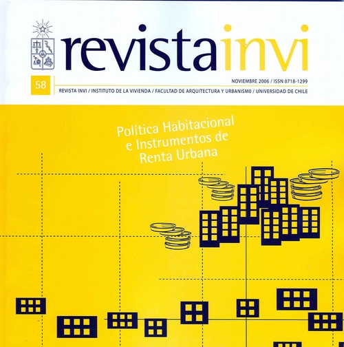 												Ver Vol. 21 Núm. 58 (2006): Política Habitacional e Instrumentos de Renta Urbana
											